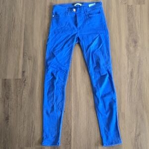 Replay Royal Blue Denim Waistband with Branded Leather Label